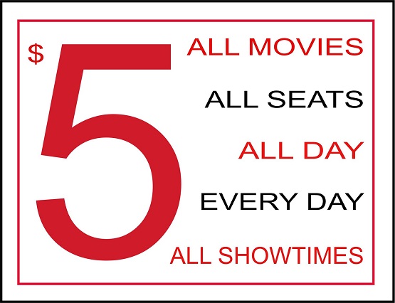 Cinema Planet 10 - all seats all day $5